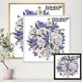 thumbnail image 4 of Designart Bouquet Peonies In White and Blue FLOAT FRAME WALL ART, 4 of 4