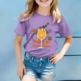 thumbnail image 2 of XDZJLR Tee-Shirt pour Filles Imprimé Coloré Carnaval Col Rond Manches Courtes 12-13 Ans, 2 of 4