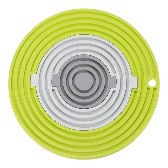 Silicone Microwave Mat 8 Inch, Splatter Guard, Thickened (L2:Green, Grey, Dark Grey)