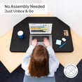 thumbnail image 6 of X-Elite Pro 40" Corner Standing Desk Converter with Pneumatic Lift | Adjustable Sit to Stand Riser, L-Shaped Desks & Cubicles | Fully Assembled Computer Workstation (Matte Black), 6 of 13