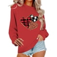 thumbnail image 2 of RXIRUCGD Valentine's Day Women's Printed Round Neck Long Sleeve Sweatshirt Soft Polyester Pullover Top for Casual Wear Winter Fashion Apparel with Stylish Holiday Design, 2 of 6