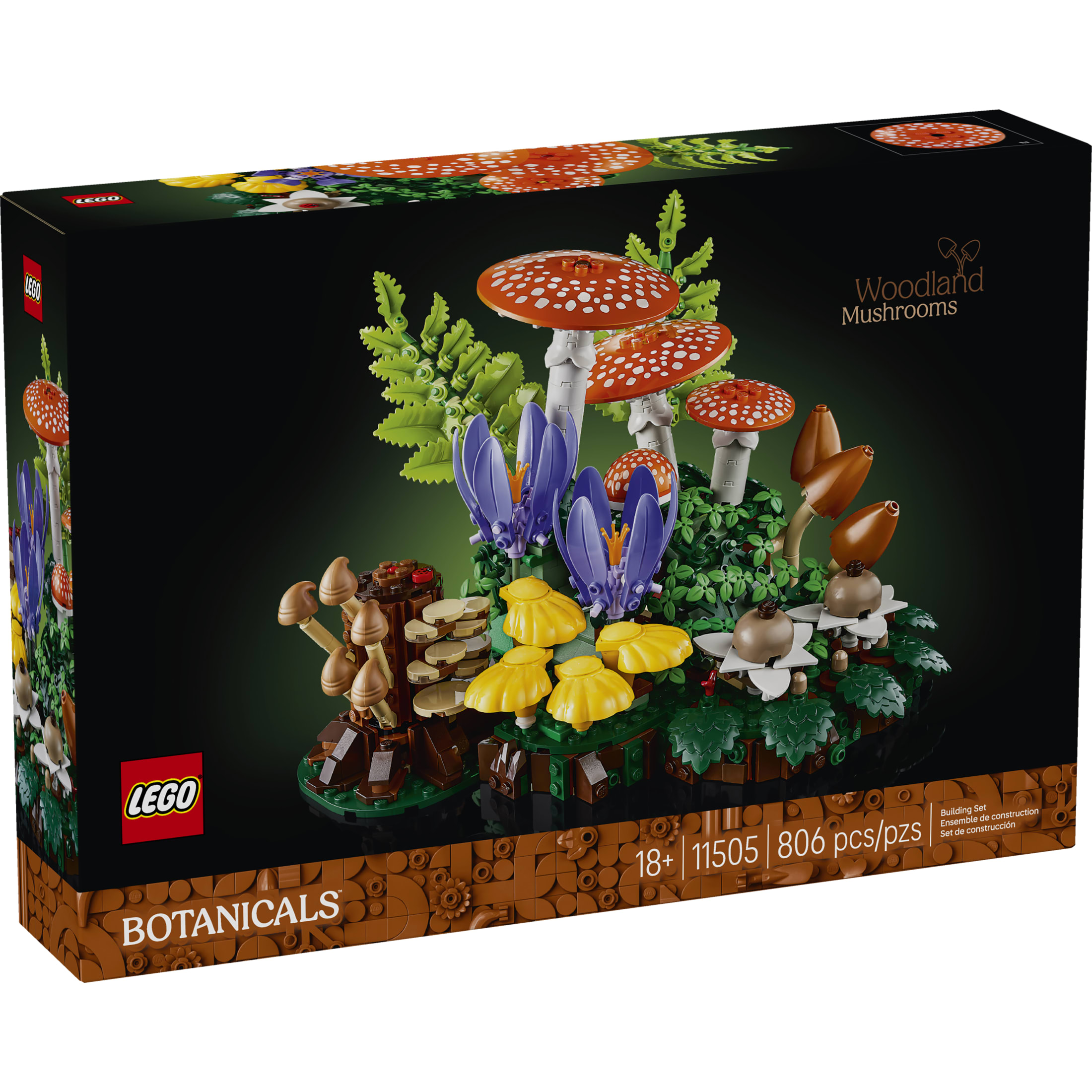 LEGO Botanicals Hongos del Bosque - Set de Construcción para Adultos, Mayores de 18 Años - Decoración de Hongos para el Hogar - Regalos para Mujeres y Hombres - Actividad Creativa - 11505 2