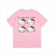 thumbnail image 3 of Hello Kitty estampado de dibujos animados de algodón de manga corta chica estudiante de gran tamaño todo-fósforo pequeña camiseta mujer cuello redondo estilo callejero Top, 3 of 4