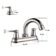 thumbnail image 4 of Llave Mezcladora Baño Lavabo Alfa  Cromado de Acero Inoxidable Manerales Rehilete, 4 of 4