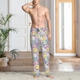 thumbnail image 2 of Logiee different patchwork Print Pajama Pants for Men,Men’s Pajama Bottoms,Mens PJ Pants with Pockets & Button Fly-3X-Large, 2 of 6