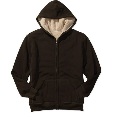 Faded Glory - Big Men's Plush Shearling-Lined Zip Hoodie