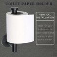 thumbnail image 4 of SUS 304 Stainless Steel Wall Mounted Toilet Roll Holder, Matte Black Paper Holder, Toilet Roll Holder for Bathroom and Kitchen, 4 of 5