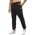 thumbnail image 5 of COSFO Men's Sweatpants Black Athletic with Pockets Sport Elastic Bottom Jogger Pants Running Workout Loose Fit Elastic Waist Drawstring Trousers Mens Sweatpants, 5 of 5