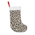 thumbnail image 3 of Flannel Christmas Stocking 17.7×11×7in Soft And Light Touch Good Socks Splicing Design Can Be Used For Hanging Leopard Print Style Paleturquoise_4, 3 of 8