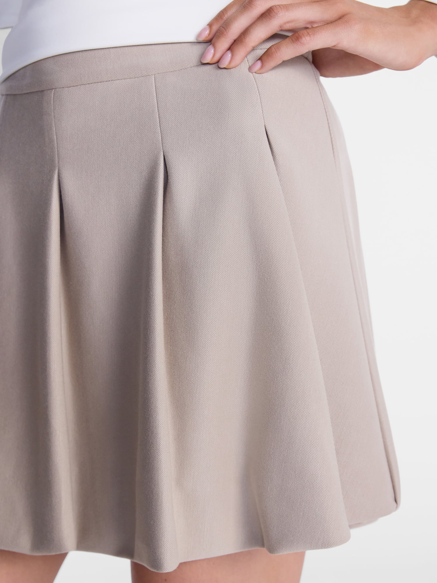 Avia Women's Pique Knit Pleated Bubble Hem Skort, Sizes XS-XXXL