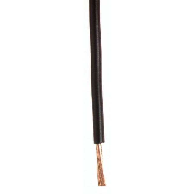 Wirthco 81107 Conductor Único De Cable Primario De Plástico, Calibre 18, 100', Negro