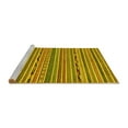 thumbnail image 2 of Ahgly Company Machine Washable Indoor Round Abstract Yellow Modern Area Rugs, 8' Round, 2 of 4