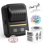 Label Maker Machine with Tapes,HKHKPI Bluetooth Portable Thermal Label Printer for Business Home School,Address Sticker Makers Inkless Labeler