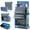 Blue Gray|8 Drawer, variant on Aukfa Tool Chest, 2 in 1 Steel Rolling Tool Box & Cabinet On Wheels for Garage, 5-Drawer, Black