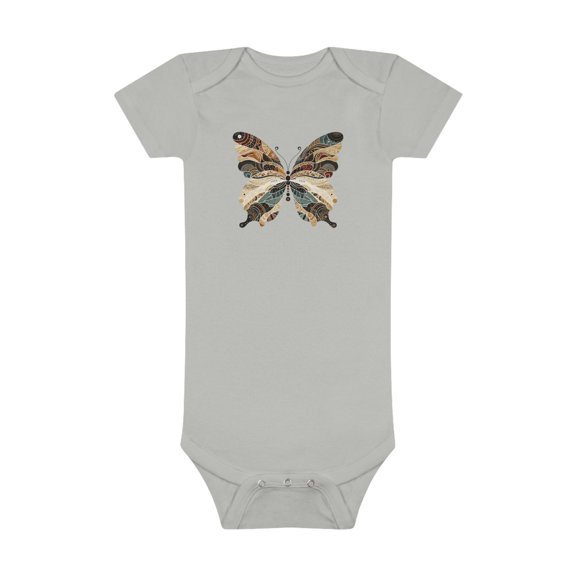 Adorable Baby Onesie® with Boho Butterfly Print - Custom Color Options