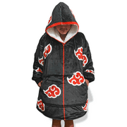 Anime Blanket Hoodie Wearable for Men and Women with Pocket - Akat