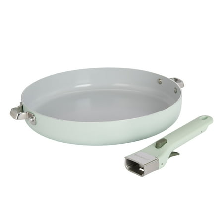 GoodCook 12in Frypan Removable Handle Ceramic Nonstick Cookware - Sage Green