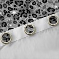 thumbnail image 4 of Homewish Gray Leopard Print Kitchen Curtains for Girls, Animal Themed Black Out Curtains Pack of 2 (42x63 Each), 4 of 5