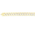 thumbnail image 6 of JewelStop 925 Yellow Plated Sterling Silver 9.2 mm Comfort Pave Curb White Chain Necklace with Lobster Clasp - 24", 6 of 7