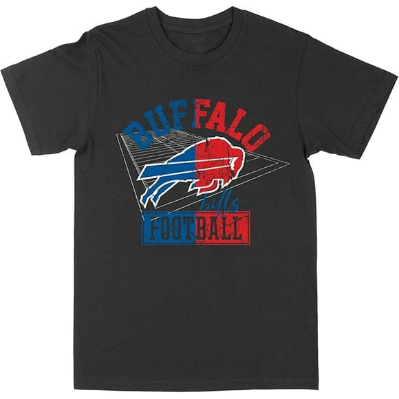 NFL Buffalo Bills Colour Split Field Black Small T-Shirt