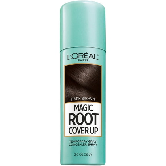 L'Oreal Paris Root Cover Up Temporary Gray Concealer Spray, Dark Brown, 2 oz, Pack of 6