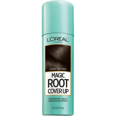 L'Oreal Paris Root Cover Up Temporary Gray Concealer Spray, Dark Brown 2 oz (Pack of