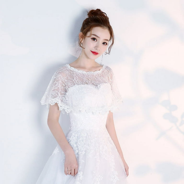Dalrosia Women's Lace Wedding Bridal Bolero Jackets Shawl Formal Party Prom  Evening Cape for Bride Bridesmaid Wrap Shrugs - Walmart.com