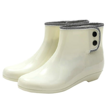

Women s Rain Boots Fashion Short Tube Rain Boots Water Slip Resistant Water Shoes