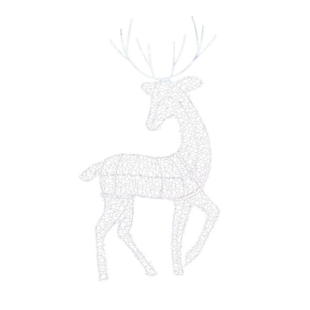 Fiudx Lámpara Decorativa Navideña de Reno, Luces Led Doradas, Funciona con Pilas, Decoración Festiva para Jardín, Ideal para Fiestas, Fácil de Montar, Disponible En 3 Tamaños, Regalo Perfecto.