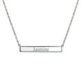 thumbnail image 2 of Bling Jewelry Womens Thin Name Plated Bar Pendant Necklace 14K Rose Gold Sterling Silver, 2 of 5