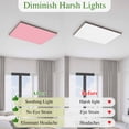 thumbnail image 5 of Pink Magnetic Fluorescent Light Covers for Ceiling Lights 2 x 4 Feet, Pure Pink Office Classroom Kitchen Drop Ceiling Light Covers Lighting Filters Shade Panel 1 Pack, 5 of 9