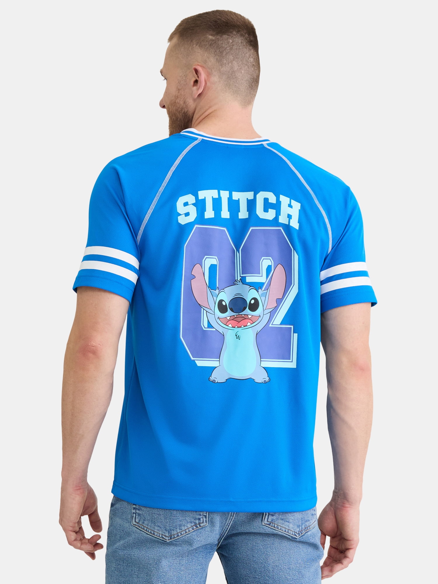 Disney Stitch Men's & Big Men's Graphic Soccer Jersey, Sizes XS-3XL
