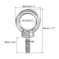 thumbnail image 2 of Uxcell 4 Set M6x16 Lifting Shoulder Eye Bolts, 304 Stainless Steel Male Thread with Screw Nut Flat Washer, 2 of 7