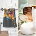 thumbnail image 6 of Coolnut Hand Towels Art Tiger Portrait 2 PCS, Cotton Bath Towel Drying Face Hands Body Decorative Water Absorbent Lightweight Washcloth for Bathroom Ktichen Travel Gym, 16"×28", 6 of 6
