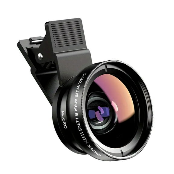 FORICOM 2-in-1 Phone Camera Lens Kit for iPhone & Android, 12.5x Macro Lens & 0.45x Wide Angle Lens Phone Lens Attachment