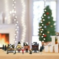 thumbnail image 4 of Christmas Decorations Christmas Village Figurines Set with Led Lights Miniature Snowy Town Scene Decorations Including Houses Santa Trees for Holiday Home Decor, 4 of 5