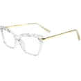 thumbnail image 1 of Gafas de sol con montura de ojo de gato y lentes transparentes para mujer B2440, 1 of 5