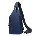 thumbnail image 2 of Sling Bag Chest Bag Crossbody Bag for Women and Men, InsCrazy Large Capacity USB Charging Chest Bag Polyester Cloth Men's Chest Bag Casual Travel Storage Shoulder Crossbody Bag, 2 of 6