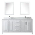 thumbnail image 2 of Wyndham Collection Daria 72" Marble Top Wood Double Bathroom Vanity in White, 2 of 3