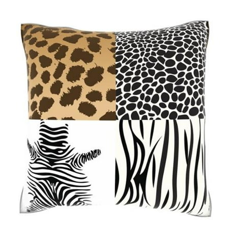 Custom Photo Factory Multiple Animal Print 18-inch Velour Throw Pillow - Walmart.com