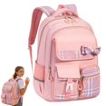 thumbnail image 2 of Plaid Bow Backpack, Multi Pocket Casual Daypack, Lightweight Travel Rucksack, Preppy Shoulder Bag, Waterproof Knapsack, Large Capacity Carryall for Daily Commute, Weekend Trip, Casual Use, 2 of 6