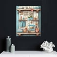 thumbnail image 4 of JEUXUS Bathroom Picture For Wall Rustic Bathroom Canvas Wall Art Blue Bathroom Pictures Beach Theme Bathroom Signs Painting Home Decorations For Bathroom Framed Ready To Hang 16x20 inch, 4 of 4