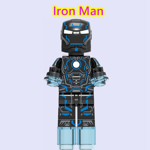 Iron Man Transparente Mark 1 Tony Stark Marvel Bloques De Construcción Juguetes Para Niños Minifiguras Regalo De Cumpleaños Gao Jinjia unisex