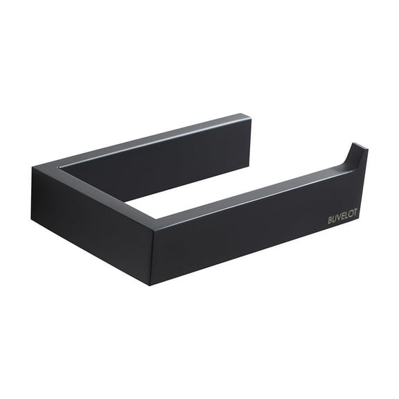 BUVELOT Toilet Paper Holder, Modern Square Toilet Tissue Holder for Bathroom, Tissue Roll Holders Wall Mount,Matte Black,073030-MB Ler Series