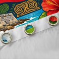 thumbnail image 4 of Manfei Ocean Frog Floral Kitchen Curtains,Pr Flag Black Out Curtains Pack of 2 (42x63 Each),Red Green Brown, 4 of 7