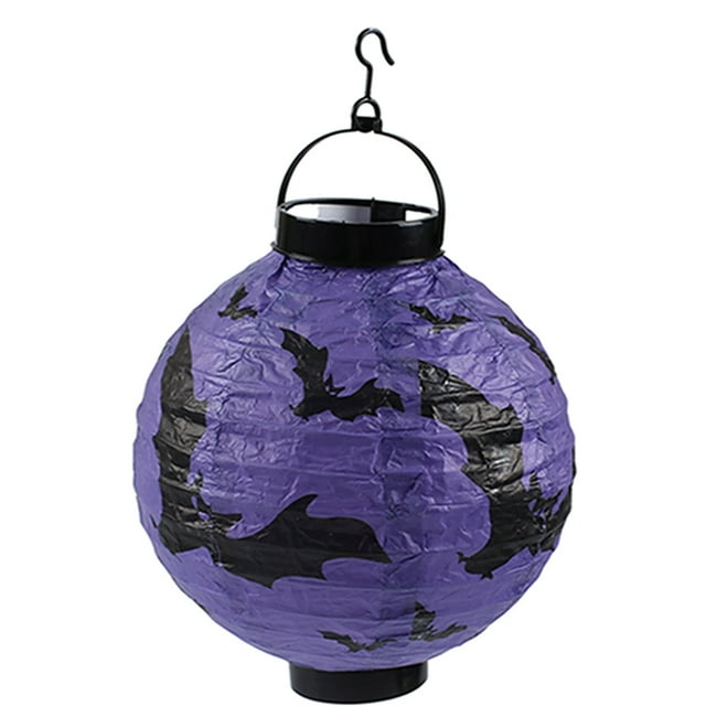 xiaxaixu Halloween Paper Lantern LED Lights Pumpkin Bat Room Decoration