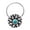 Turquoise, variant on Round Shape Turquoise Gemstone 925 Sterling Silver Oxidized Plated Nose Pin For Women