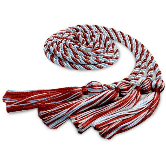 Endea Graduation Double Graduation Honor Cord Red/Light Blue/White