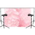 thumbnail image 1 of YUSDECOR Exquisite Light Millennial Pink Feathers Photography Background Children Photo Studio 7x5ft Interior backdrop Wall, 1 of 2