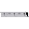 5 3/4"H x 3 7/8"P x 6 3/4"F x 94 1/2"L, (10 5/8" Repeat), Dentil With Bead Crown Moulding